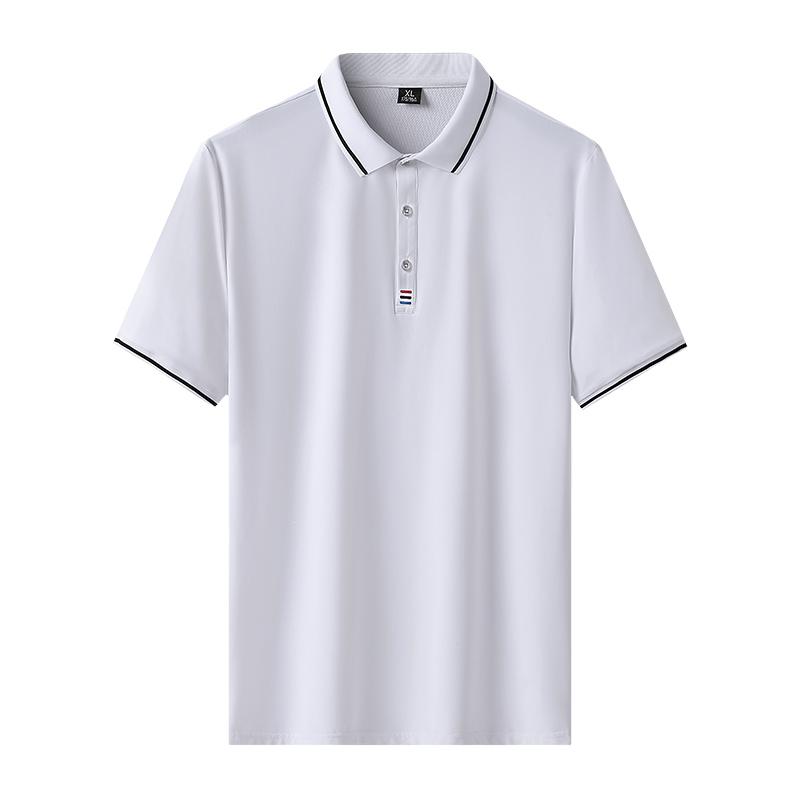 Plus Size 8xl 7xl pánské polokošile léto ledové hedvábné tričko s krátkým rukávem prodyšné chladivé rychleschnoucí nylonová polokošile golfová trička pánské