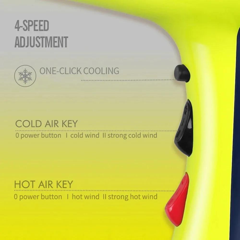 17000RPM High Speed Blow Dryer Super Hair Dryer Negative Ions Strong Wind 6 Gears Low Noise Lightweight Blower 2 Nozzles