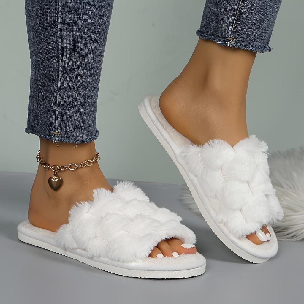 Women's Soft Open Toe Slippers Lightweight Soft Sole Indoor Shoes