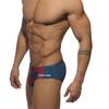 Stylish Men's Nylon Swim Briefs with Sexy Lace-up Print Design