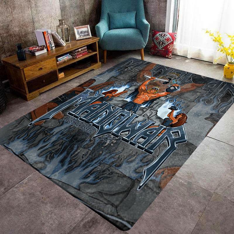 Manowar: Blood Kings carpet Doormat Living room and bedroom mats Dormitory decoration Bathroom mat Office chair cushion