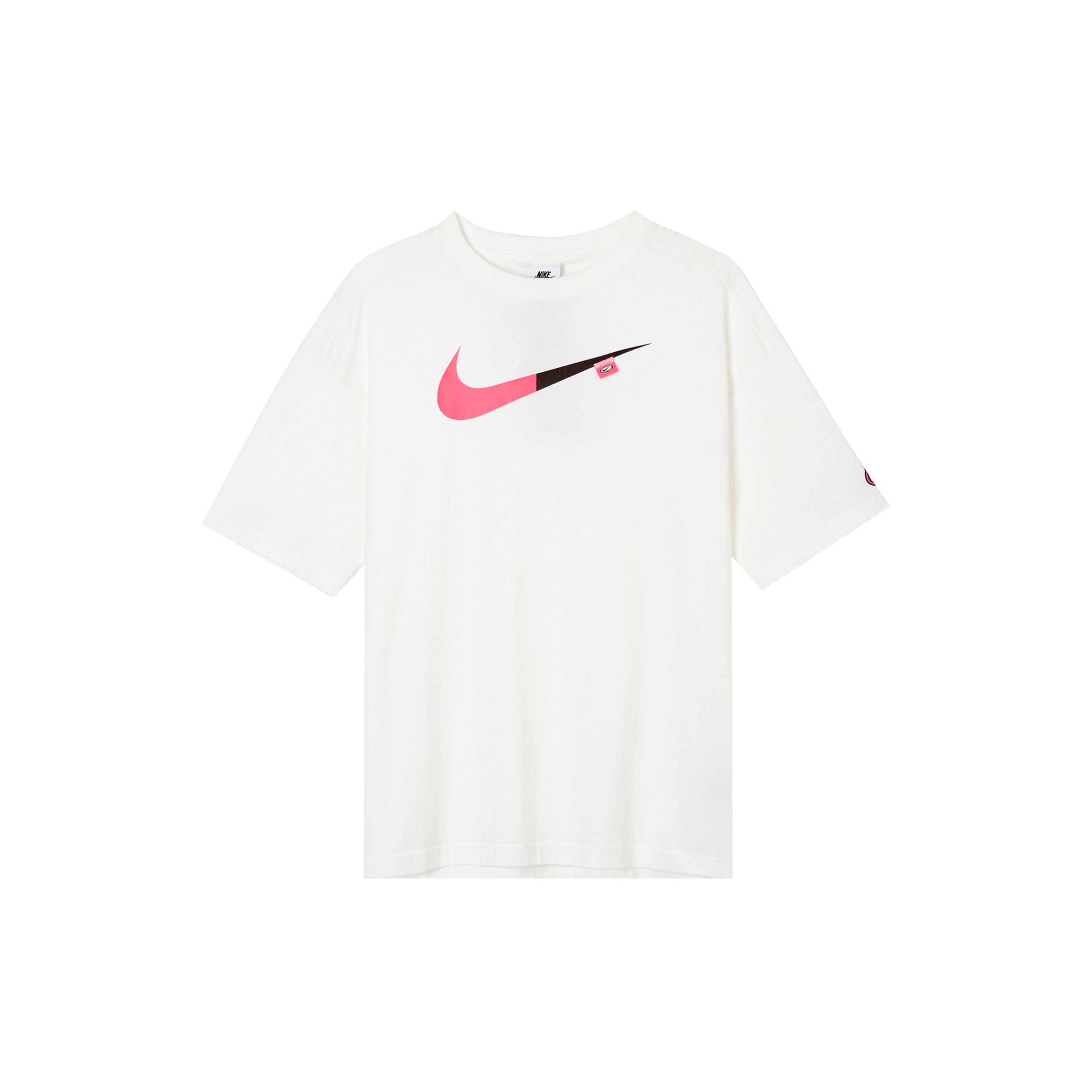 

Nike Sportswear Прямой крой с принтом логотипа Повседневная свободная футболка с коротким рукавом и заниженной линией плеча Женские топы Белого цвета DX6291-100 XXL