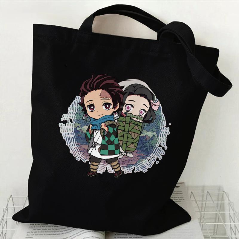 Japan cartoon comics Demon Slayer printed canvas bag Tote Bag Shopping Bag