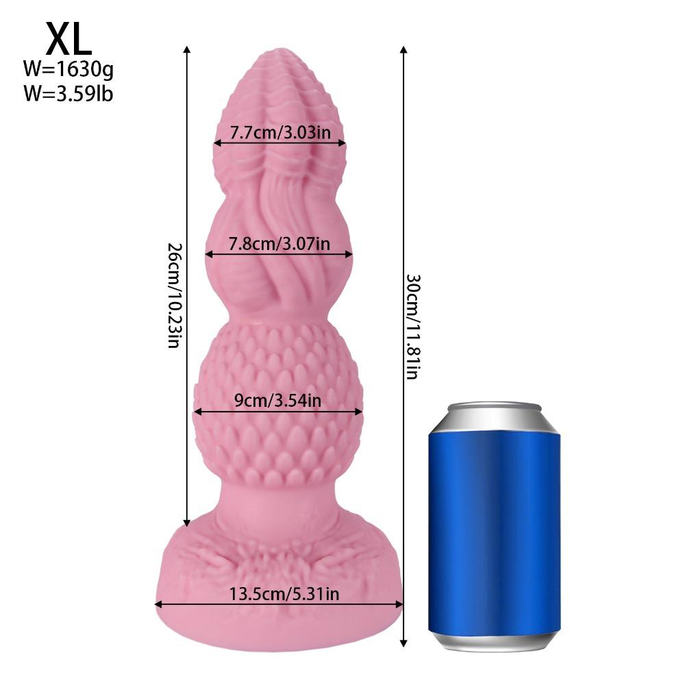 Extra Large Alien-Shaped Anal Plug - Liquid Silicone SM Sex Toy for Men & Women, Ergonomic Posterior Pleasure Device