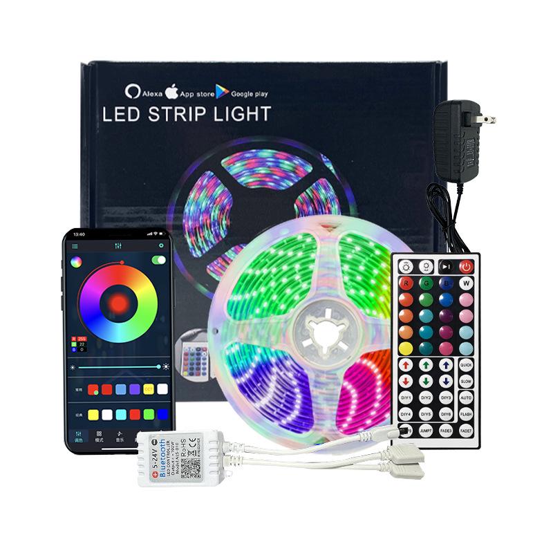 WiFi Bluetooth LED Light Strip Set: Waterproof, Smart Voice Control, RGB Colorful 5050, 2835 Atmosphere Light.
