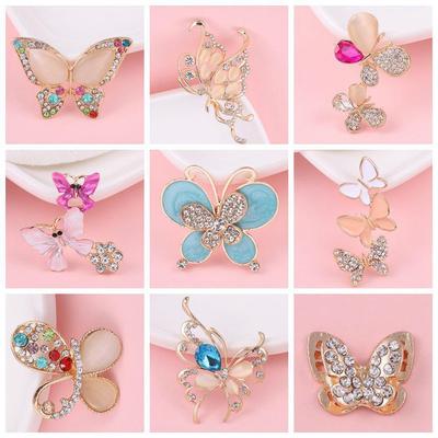 Exquisite Butterfly DIY Jewelry & Beauty Accessories Set: Flower Plate Buckle, Mobile Case Decor, Alloy Diamond Hairpieces