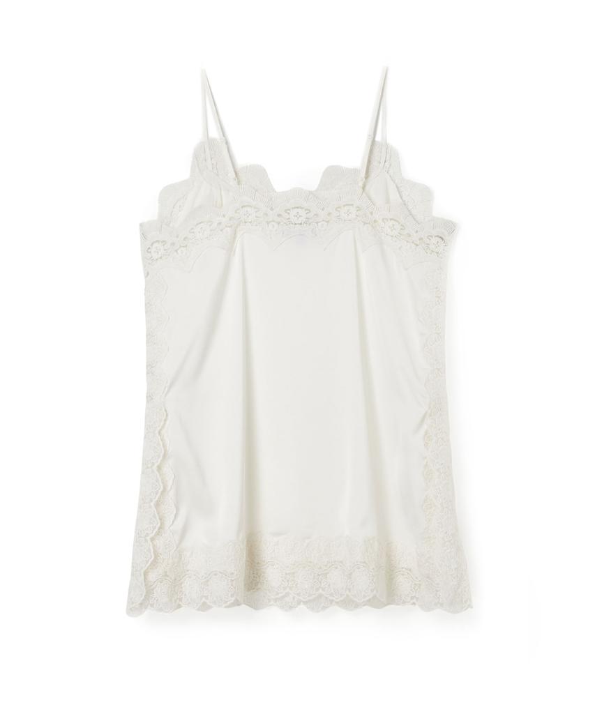 PENFIELD Lace Slit Slip Sleeveless Ivory_Fs2Ws34F