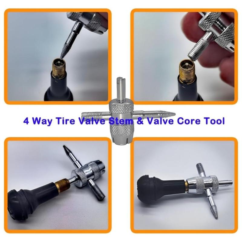 Professional Tire Valves Stem Replacement Tool Set Includes 45 Piece Cores Puller & Installer for Various Vehicle Types