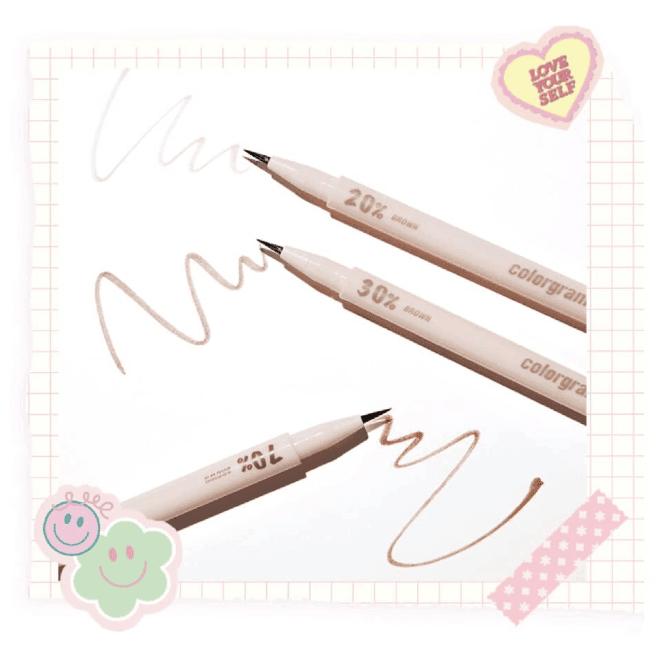 Colorgram Gölgelendirme Yeniden Şekillendirme Fırçalı Eyeliner (3 Renkler) 0.5g