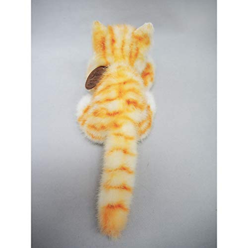 Sanei Boeki Graceful Reproduction Kitten Miya Gold Crawling Plush Toy, 9cm Tall, Made in Japan
