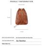 European Retro Cowhide Coin Purse: Hand-rubbed Leather Change Pouch with Drawstring