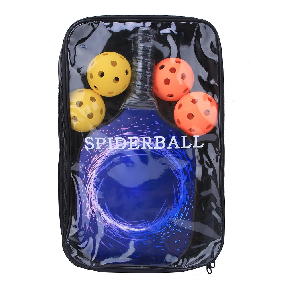 2 st Pickleballracketar Strandracketar med Kolfiberyta och Bollar för Utomhussporter