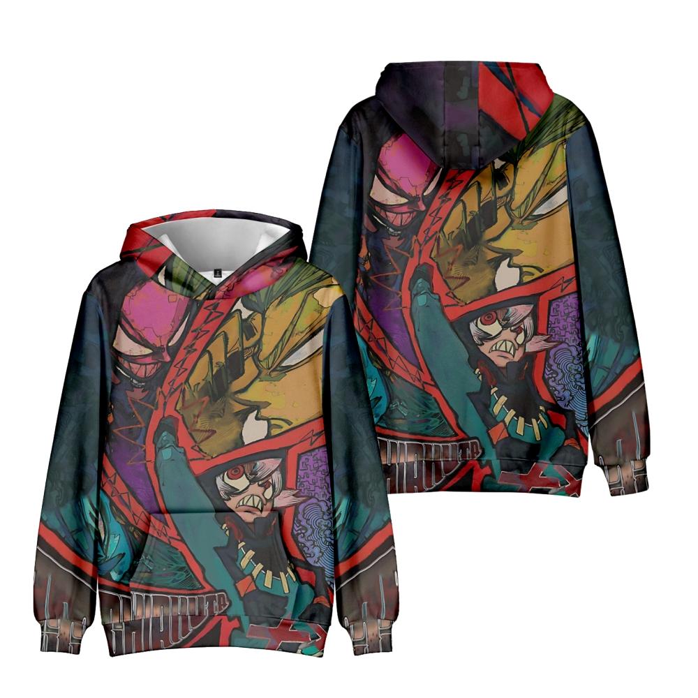 

Новое поступление мода GACHIAKUTA мультфильм толстовка с капюшоном Harajuku осень пуловер мода унисекс с длинным рукавом повседневная уличная свободная одежда для отдыха XXS зелёный