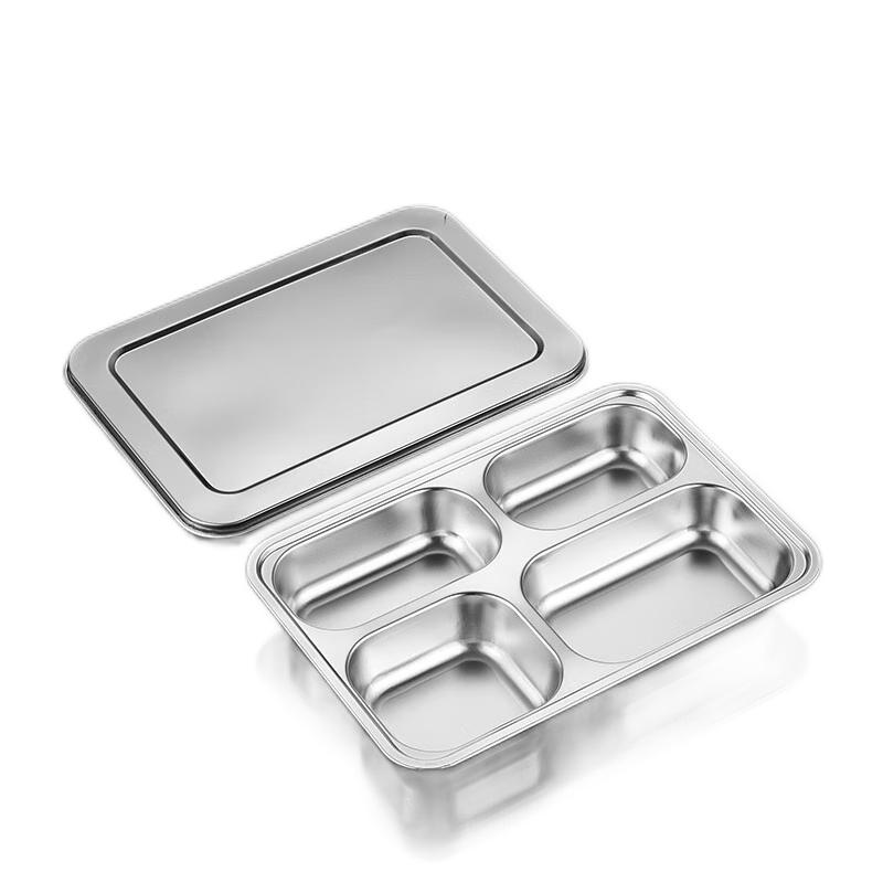 HUIHUADU 201 Stainless Steel Divided Student Lunch Tray