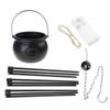 Festive Witch Cauldron Decoration Green Lighted Pot On Tripod for Terrifying Themes Adult Halloween Party Supplies Decor