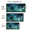 Cute Cat Mouse Pad Large Computer Office Game Table Mat 90x40 XXL Rubber Non-slip Stitched Edge Keyboard Mats Washable Desk Pads