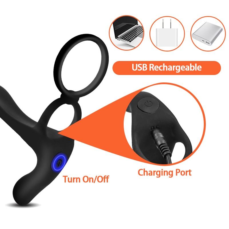 Inel vibrator pentru penis Întârziere ejaculare Inel pentru penis Vibrator punct G Jucării sexuale pentru bărbați Inele de stimulare a clitorisului vaginului pentru cupluri