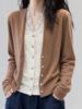 European 26 Early Autumn Merino Wool Women's V-neck Cardigan - French Chic