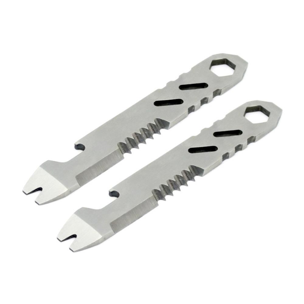 2PCS Stainless Steel EDC Wrench Multifunctional Bottle Opener Wrench Outdoor Gadgets Bicycle Repair 2PCS