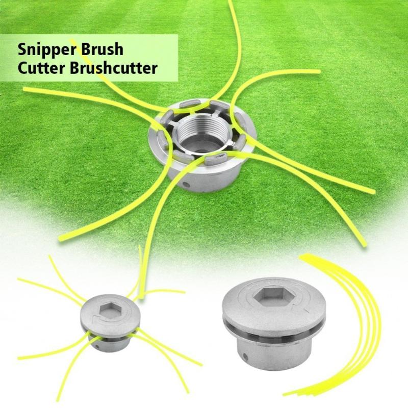 

Universal Aluminum Grass Trimmer Head With 4 Lines Brush Cutter Head Thread Nylon Grass Cutting Line Head For Lawn Mower Silver 1pc
