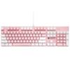 Merdia Mechanical Gaming Full 104 US USB Wired Keyboard with LED Backlight Switches White and Keyboard, Keyboard, Layout, (Blue - Pink)