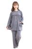 Eye Slightly Thin Jersey Knit Long Open Sizes Dark K's Women's Pajamas, Skin-Friendly 100% Cotton, Fabric, Sleeves, Front, Spring/Summer