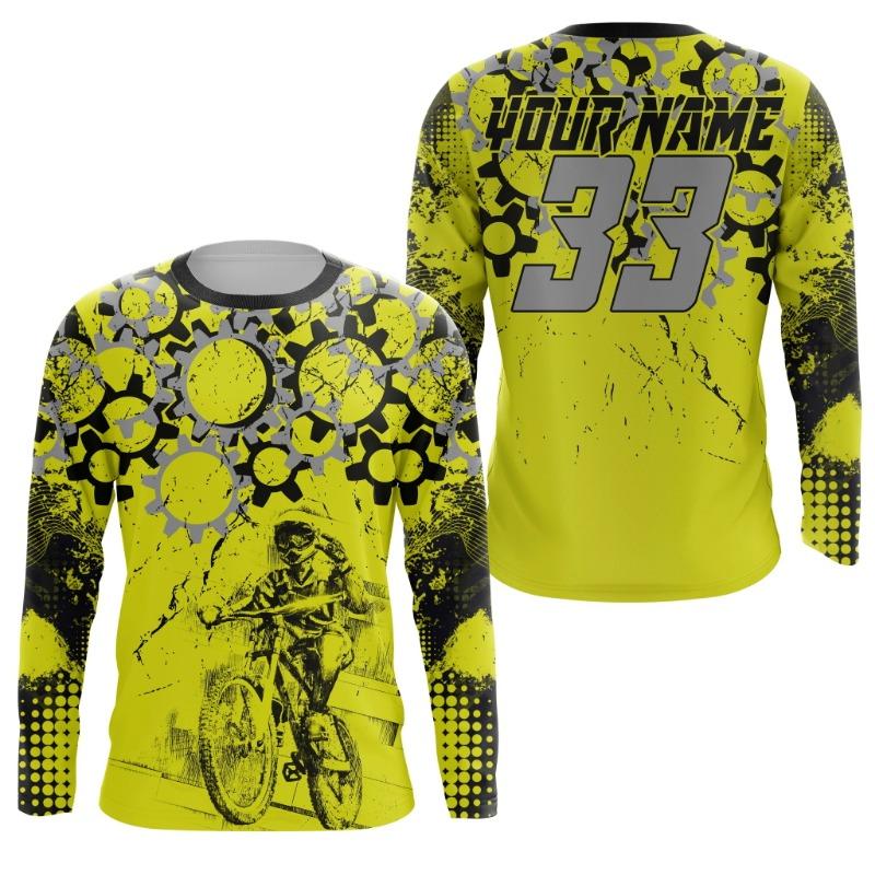 Free Custom Women Motorcycle Off-Road Oversized Racing Riding Suit Mountain Speed Control Motorcycle Men's Long Sleeved T-Shirt