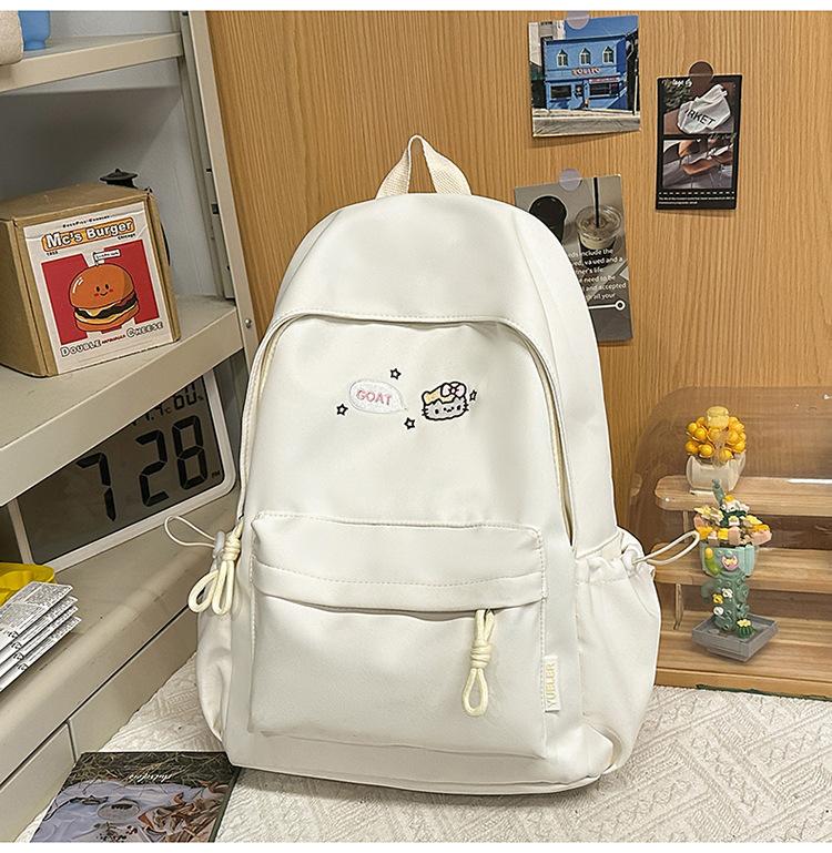 Schoolbag Female Japanese Cute Cartoon Kitten Soft Girl College Style Backpack Mori Candy Color Large Capacity Backpack
