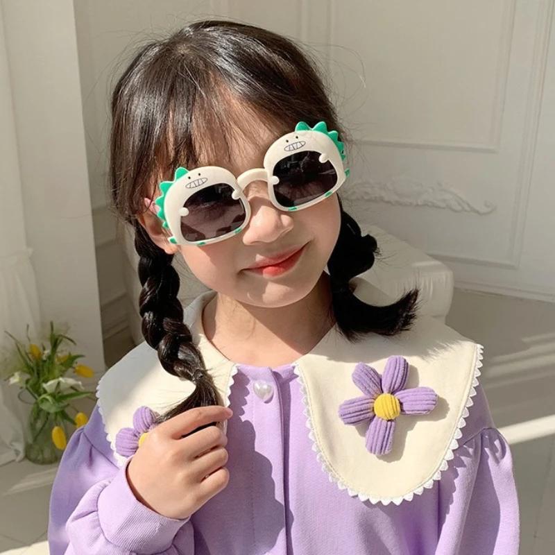 Summer Children Cute Dinosaur Cartoon Sunglasses Outdoor Sun Protection Sun Spectacles Baby Shade Spectacles Kid Eye Spectacles Sunglasses