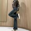 2024 Women's Autumn Micro Flare Jeans - Petite Loose Fit American Style Bell Bottoms
