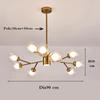 Lamp 9-Light Glass Chandelier,Modern Ceiling Lighting Fixture For Kitchen Dining Room Living Room Bedroom Office Restaurant Bar