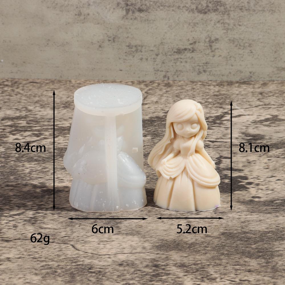 6 Princess Girl Silicone Candle Mold 3D Fairy Tale Princess Gypsum Aromather Epoxy Resin Molds Cake Gift Jewelry Making Tools