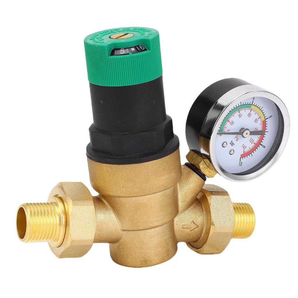 Vann trykkregulator Messing Nøyaktig Multifunksjonell Filter Vann trykkregulator med