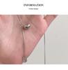 S925 Sterling Silver Korean Minimalist Lucky Tag Bean Necklace Choker