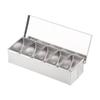 Stainless Steel 3-Compartment Seasoning Box