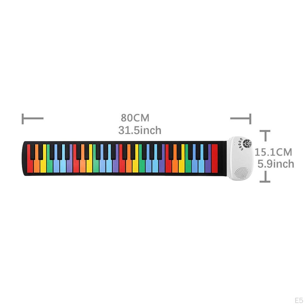 49 Keys Compact Folding Piano, Portable Electronic Keyboard