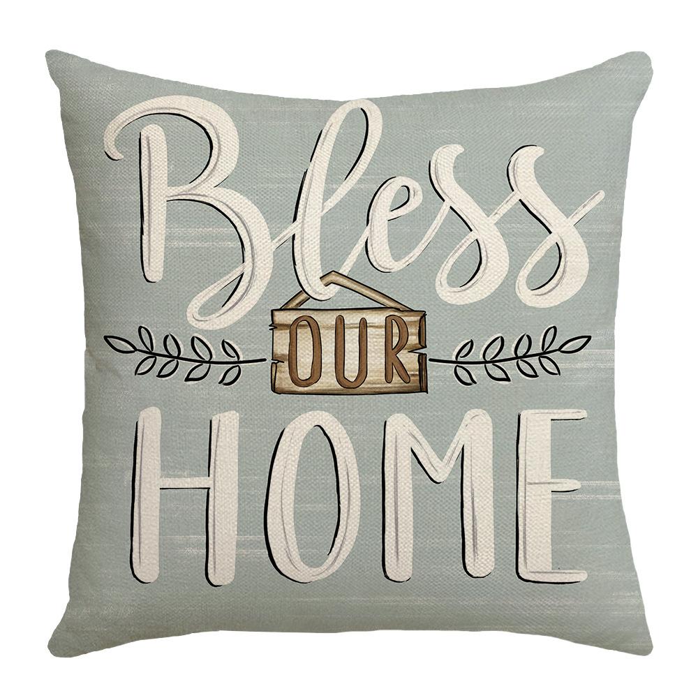 Autumn New Pumpkin Butterfly Cushion Cover Letter Print Sofa Bedside Cushion Pillow Cushion Cover