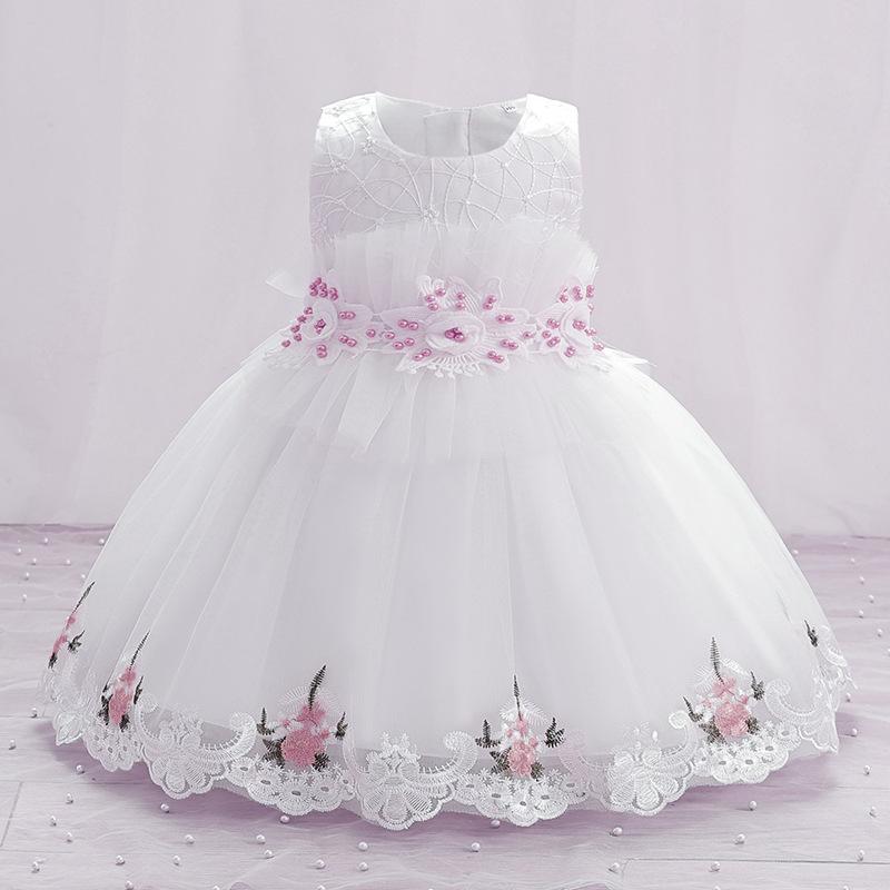 Girls' Embroidered Formal Dresses: Infant & Toddler Mesh Puffy Skirts, Princess Style