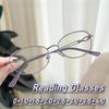 Fashionable and Elegant Anti-Blue Light Reading Eyeglasses for Women Ultra-Lightweight Metal-Frame Presbyopia Glasses 0 To +4.0
