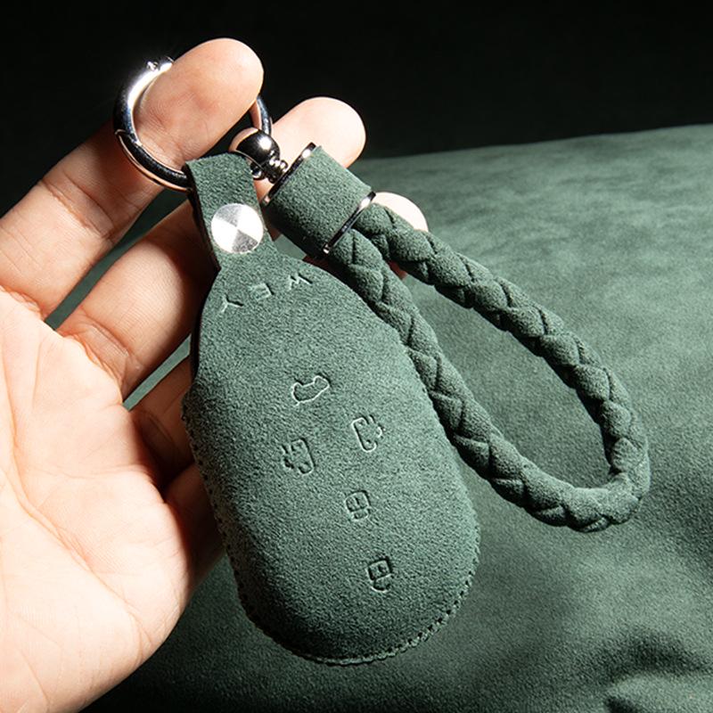 High-Grade Suede Key Case for Great Wall Weipai Blue Mountain Models 23 & 25 PHEV.
