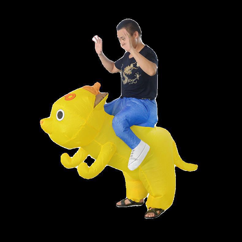 Yellow Cartoon Dog Inflatable Costume for Adults - Fun Party & Kindergarten Activity Apparel