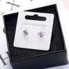 Korean Style Rhinestone Love Stud Earrings for Women - Fashionable and Versatile