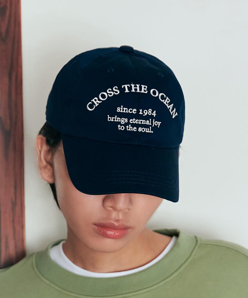 DOLPHIN WAVE APPAREL Dolphin Lettering Ball Cap Navy