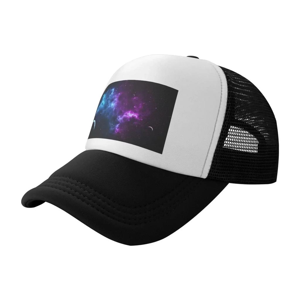 Realistic Watercolor Dinosaurs Black Mesh Baseball Cap Sun Visor Hat Women Unisex Sun Hats Sport Cap Trucker Hats