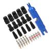 26Pcs Bike Valve Core Set American and French Valve Core Adapter Valve Cap Bicycle Pump