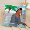 B-Bojack Horseman Cushion Cover Soft Plush Fabric Double-Sided Printed Sofa Cushion Cover For All Seasons Home Decor Gift