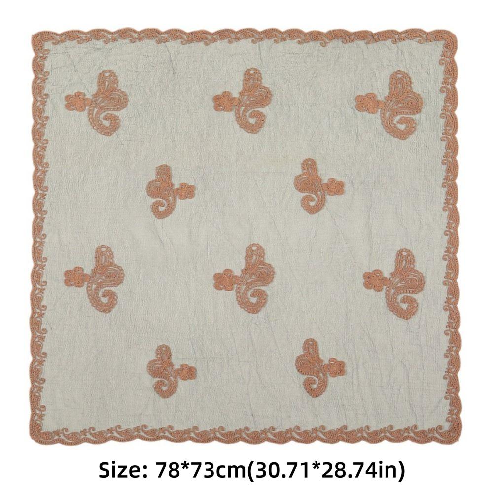 Square Lace Scarf Hollow Out Hair Scarf Headband Elegant Lace Handkerchiefs  Women