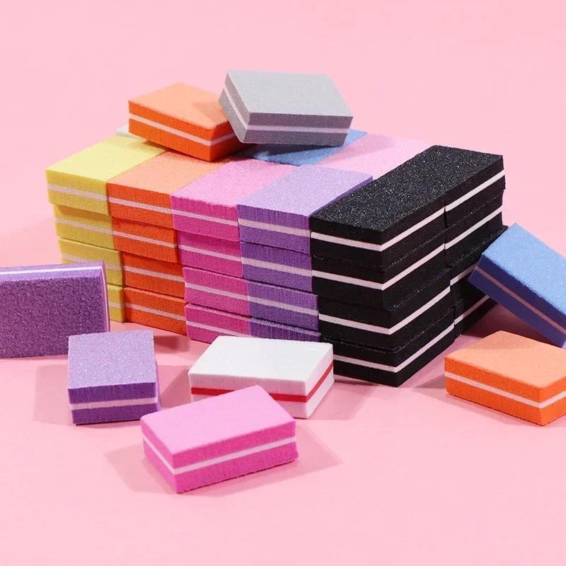 50pcs Mini Buffing Sanding Files Block Pedicure Care Nail Art Buffer Polish Manicure Pedicure Nail File Tools Nail