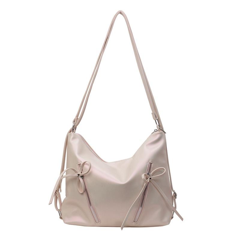 

Рюкзак с бантом, женская большая сумка, повседневная сумка на плечо розовый