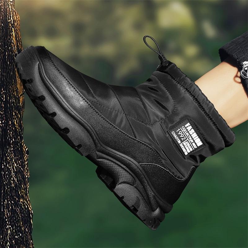 

Зимние мужские ботинки для снега, водонепроницаемые, нескользящие, удобные, теплые, с плюшевой подкладкой, уличные горнолыжные ботинки для мужчин 44